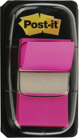 Post-it® Index (H x Sz) 43.2 mm x 25.4 mm, rózsaszín műanyag I680-21 3M, tartalom: 1 db
