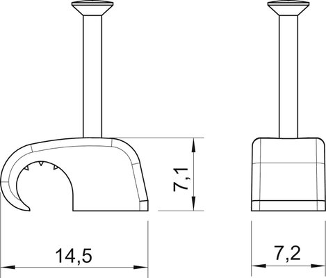 ISO szögbilincsek Köteg Ø: 4 - 7 mm, szürke OBO Bettermann, tartalom: 100 db 2. kép