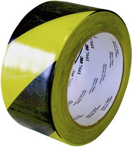 PVC jelölő ragasztószalag (H x Sz) 33 m x 50 mm, fekete, sárga PVC 766i 3M, tartalom: 1 tekercs