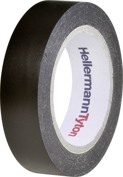 PVC szigetelőszalag 10 m x 15 mm, fekete HellermannTyton HelaTape Flex 15