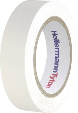 PVC szigetelőszalag, (H x Sz) 10 m x 15 mm, fehér PVC HelaTape Flex 15 HellermannTyton, tartalom: 1 