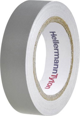 PVC szigetelőszalag, (H x Sz) 10 m x 15 mm, szürke PVC HelaTape Flex 15 HellermannTyton, tartalom: 1