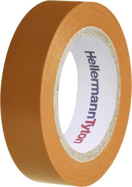 PVC szigetelőszalag, (H x Sz) 10 m x 15 mm, narancs PVC HelaTape Flex 15 HellermannTyton, tartalom: 