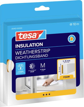 Univerzális habanyag tömítő, Tesamoll® (H x Sz) 10 m x 9 mm, fehér Habanyag TESA, tartalom: 1 tekerc