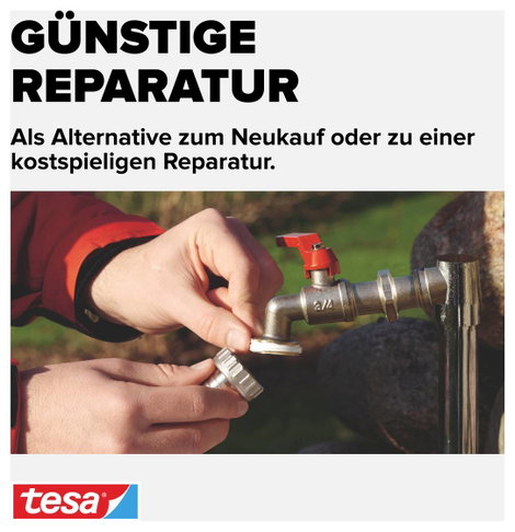 Javítószalag, TESA StopWater Tape (H x Sz) 12 m x 12 mm, fehér 56220-0-0 TESA, tartalom: 1 tekercs 4. kép