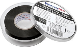 Szigetelőszalag 20 m x 19 mm, fekete PVC HellermannTyton HelaTape Flex 1000+