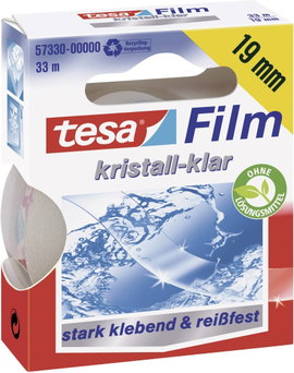 Kristálytiszta ragasztószalag Tesafilm® Crystal-Clear 33 m x 19 mm TESA 57319