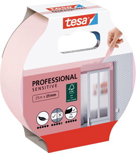 Tesa maszkolószalag, fedő, festőszalag 25 m x 38 mm rózsaszín tesa® Maler-Krepp Precision Sensitive 