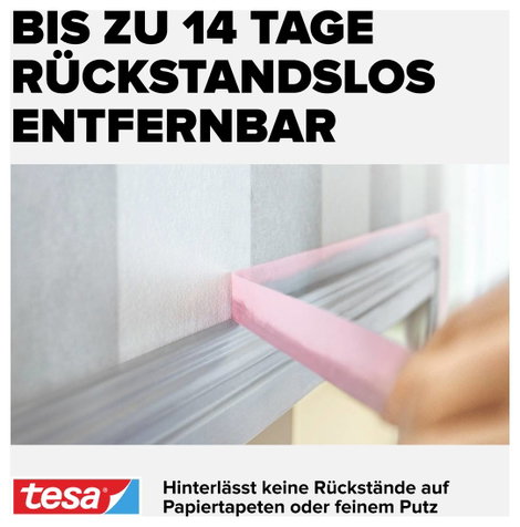 Tesa maszkolószalag, fedő, festőszalag 25 m x 38 mm rózsaszín tesa® Maler-Krepp Precision Sensitive 4. kép