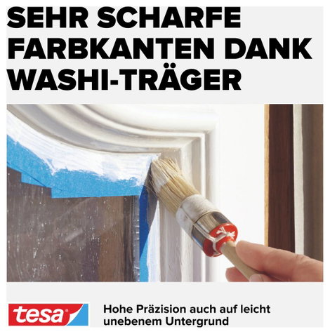 Tesa kültéri maszkolószalag, krepp fedő, festőszalag 25 m x 25 mm kék színű tesa® Maler-Krepp Precis 5. kép