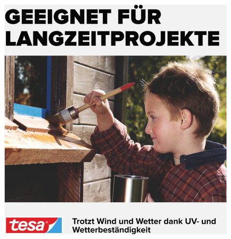 Tesa kültéri maszkolószalag, krepp fedő, festőszalag 25 m x 25 mm kék színű tesa® Maler-Krepp Precis 6. kép