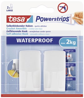 Vízhatlan ragasztású akasztó Tesa Powerstrips® Waterproof Hook Plastic 2 db TESA 59701