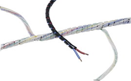 Spiráltömlő, kötegelési Ø: 5 - 20 mm, fekete SBPE4D-PE-BK-5M HellermannTyton, tartalom: 5 m