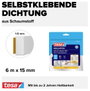 Tesa ablakszigetelő gumi, öntapadó szigetelő csík 6 m x 15 mm Tesamoll® 55604-100 4. bélyegkép