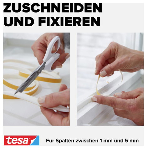 Tesa ablakszigetelő gumi, öntapadó szigetelő csík 6 m x 15 mm Tesamoll® 55604-100 6. kép