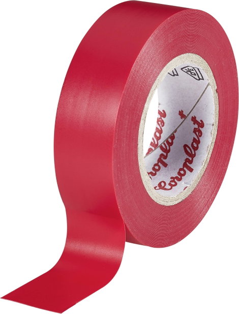 PVC elektromos szigetelő szalag (H x Sz) 10 m x 19 mm, piros PVC 302 Coroplast, tartalom: 1 tekercs
