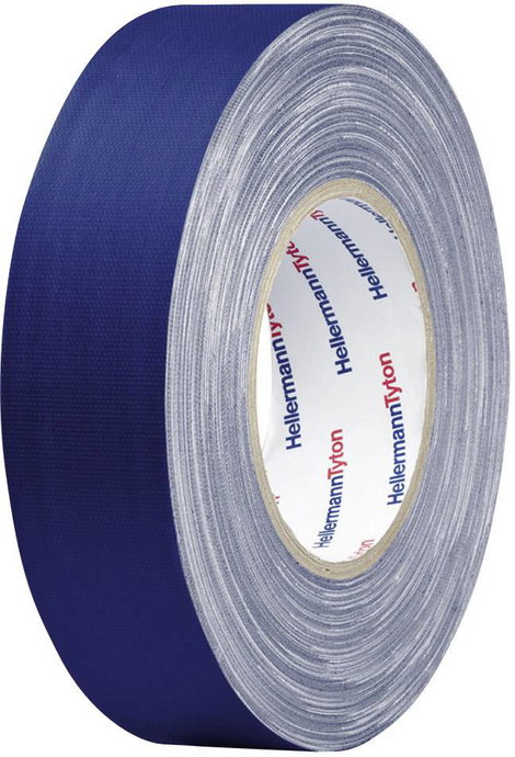 Téphető szövetbetétes ragasztószalag, gaffer tape 10 m x 19 mm, kék színű HellermannTyton HelaTape
