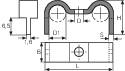 Kábelrögzítő bilincs, Köteg Ø: 2 x 4,5 - 5 mm 5130.99 Ónozott Vogt Verbindungstechnik, tartalom: 1 d 2. kép