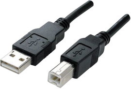 USB 2.0 kábel [1x USB 2.0 dugó A - 1x USB 2.0 dugó B] 1.80 m fekete Manhattan 756612