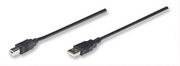 USB 2.0 kábel [1x USB 2.0 dugó A - 1x USB 2.0 dugó B] 3 m fekete Manhattan 756614 4. kép