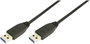 USB kábel, A típusú dugóról A típusú dugóra, 1 m, fekete bélyegkép