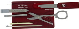 Multifunkciós szerszámkészlet bankkártya formában, 10 funkcióval, Victorinox 0.7122.T2 Rubin
