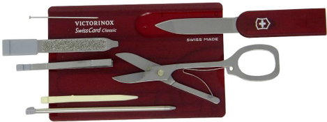 Multifunkciós szerszámkészlet bankkártya formában, 10 funkcióval, Victorinox 0.7122.T2 Rubin