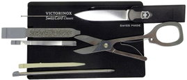 Multifunkciós szerszámkészlet bankkártya formában, 10 funkcióval, Victorinox 0.7122.T2 Onyx