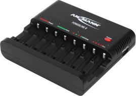 Ceruza AA, mikroceruza AAA akkutöltő, processzoros NiCd, NiMH akkutöltő Ansmann Powerline 8 1001-000