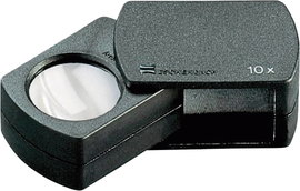 Összecsukható nagyító, zsebnagyító 10 x-es nagyítású (Ø) 23 mm fekete színű Eschenbach 110910