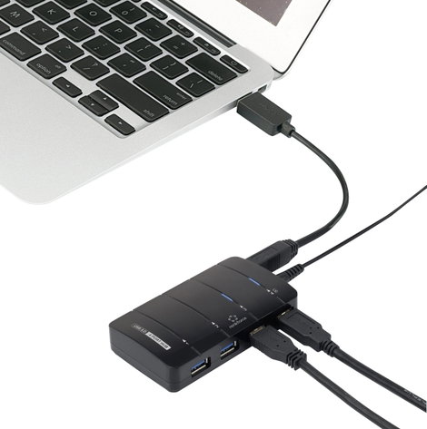USB 3.0 4 port Hub tápegységgel, Renkforce 2. kép