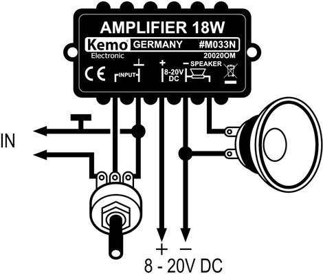 Kemo M033N erősítő modul, 18W 3. kép