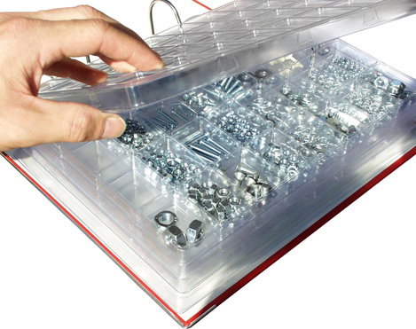 Weltron 20 részes alkatrésztároló doboz, átlátszó, 305 x 231 x 16,8 mm 3. kép