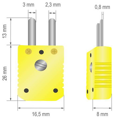 B + B Thermo-Technik 0220 0001 HŐELEM LAPOSDUGÓ Sárga Tartalom: 1 db 2. kép