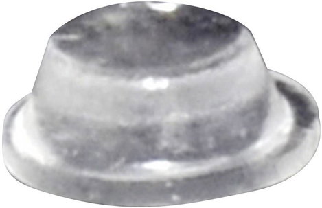 Öntapadós műszerláb, TOOLCRAFT PD2075C, kerek Ø 8 x 3 mm, átlátszó
