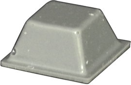 Öntapadós műszerláb, TOOLCRAFT PD2126G, 12,6 x 12,6 x 5,7 mm, szürke