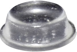 Öntapadós műszerláb, TOOLCRAFT PD2014C, kerek Ø 14 x 4,5 mm, átlátszó