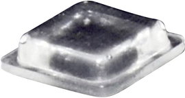 Öntapadós műszerláb, TOOLCRAFT PD2100C, 10 x 10 x 2,5 mm, átlátszó
