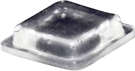 Öntapadós műszerláb, TOOLCRAFT PD2100C, 10 x 10 x 2,5 mm, átlátszó