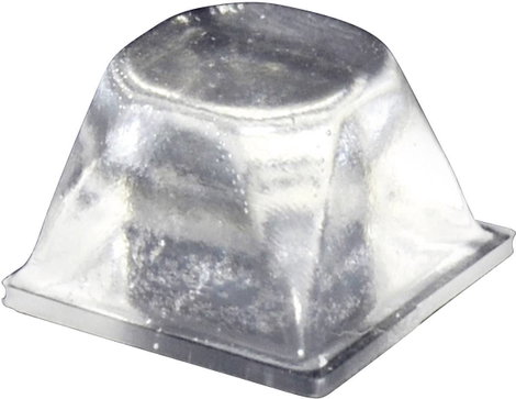 Öntapadós műszerláb, TOOLCRAFT PD3206C, kerek Ø 20,5 x 13,2 mm, átlátszó