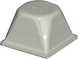 Öntapadós műszerláb, TOOLCRAFT PD3206G, kerek Ø 20,5 x 13,2 mm, szürke