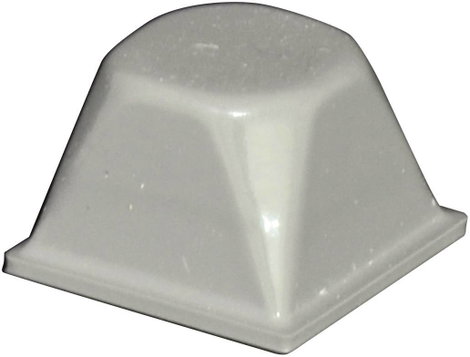 Öntapadós műszerláb, TOOLCRAFT PD3206G, kerek Ø 20,5 x 13,2 mm, szürke