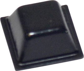 Öntapadós műszerláb, TOOLCRAFT PD2126SW, 12,7 x 12,7 x 5,8 mm, PU, fekete