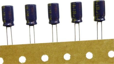 Elektrolit kondenzátor, radiális, álló, RM 7,5 mm 3300 µF 35 V 20 % Ø 18 x 35,5 mm 105° Panasonic EE 2. kép