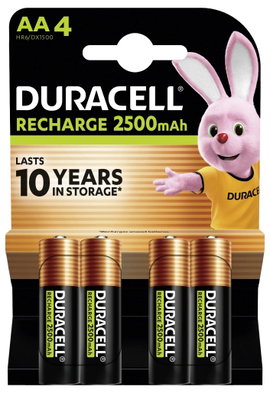 Ceruza akku AA, NiMH, 1,2V 2400 mAh, 4 db, Duracell LR06, AA, LR6, AAB4E, AM3, 815, E91, LR6N