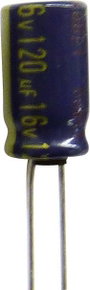 Elektrolit kondenzátor, radiális, álló, RM 3,5 mm 68 µF 63 V 20 % Ø 8 x 11,5 mm 105° Panasonic EEUFC bélyegkép