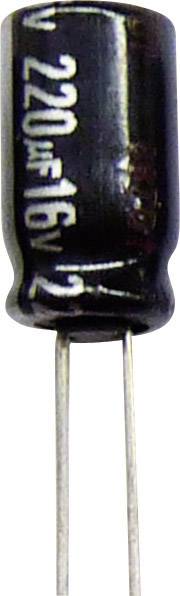 Elektrolit kondenzátor, radiális, álló, RM 3,5 mm 220 µF 25 V/DC 20 % Ø 8 x 11,5 mm 105° Panasonic E