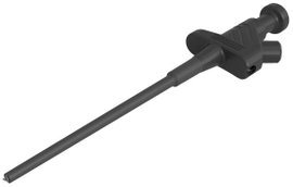 Karmos griffcsipesz, mérőcsipesz 4mm-es banándugó aljzattal, fekete SKS Hirschmann KLEPS 30