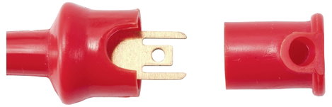 Kampós IC mérőcsipesz, griffcsipesz 4mm-es banándugó aljzattal, piros Voltcraft 138428 4. kép