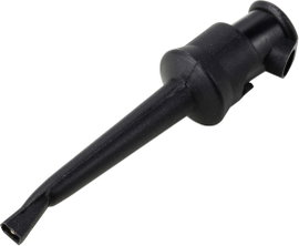 Kampós IC mérőcsipesz, griffcsipesz 4mm-es banándugó aljzattal, fekete Voltcraft 138436